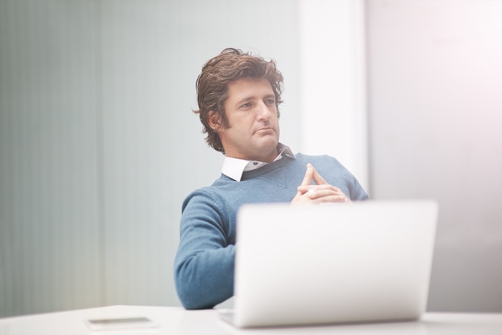 photo representing IT exec pondering how-to video content